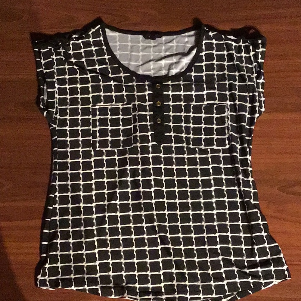 A black and white blouse